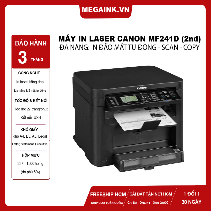 Máy in laser đa năng canon mf241d
