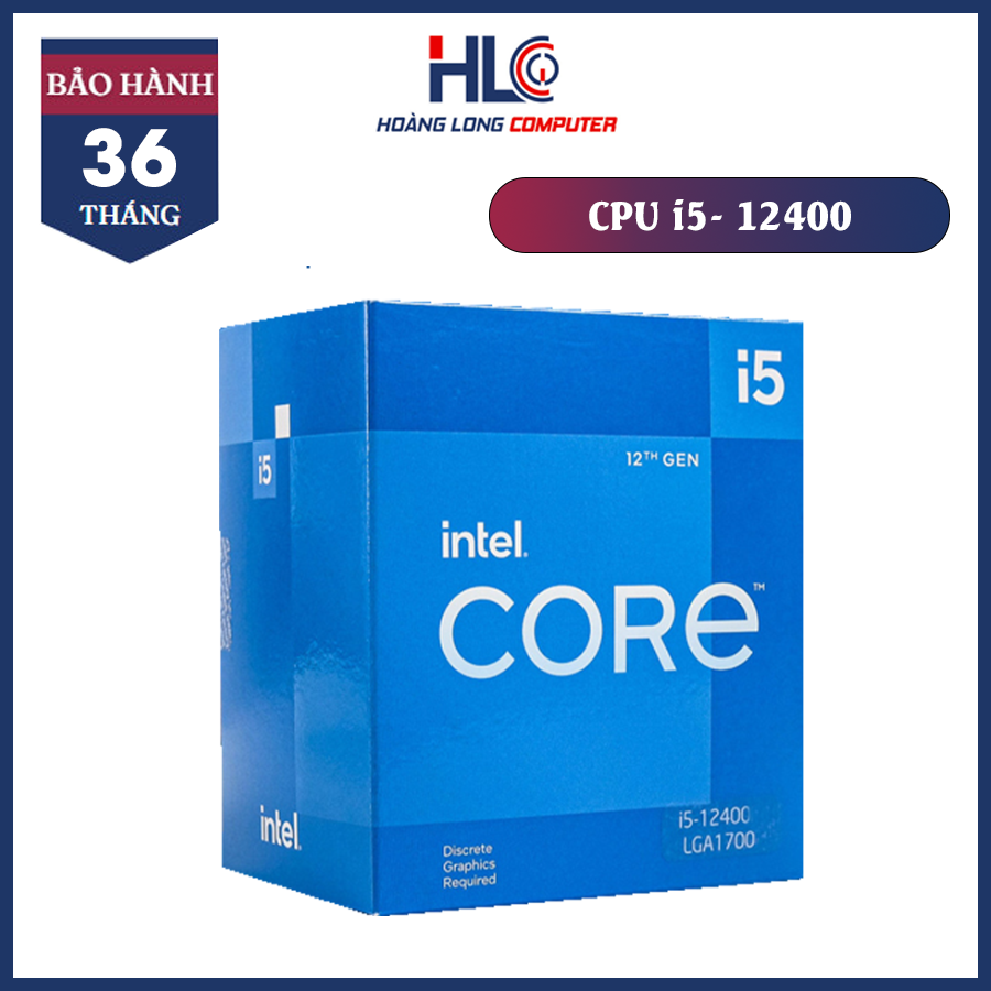 CPU Intel Core i5-12400 (Upto 4.4Ghz, 6 nhân 12 luồng, 18MB Cache, 65W) -  Socket