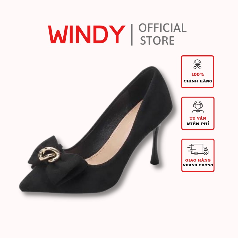 Giày cao gót búp bê windy đính nơ nổi bật thời trang công sở cg-0610