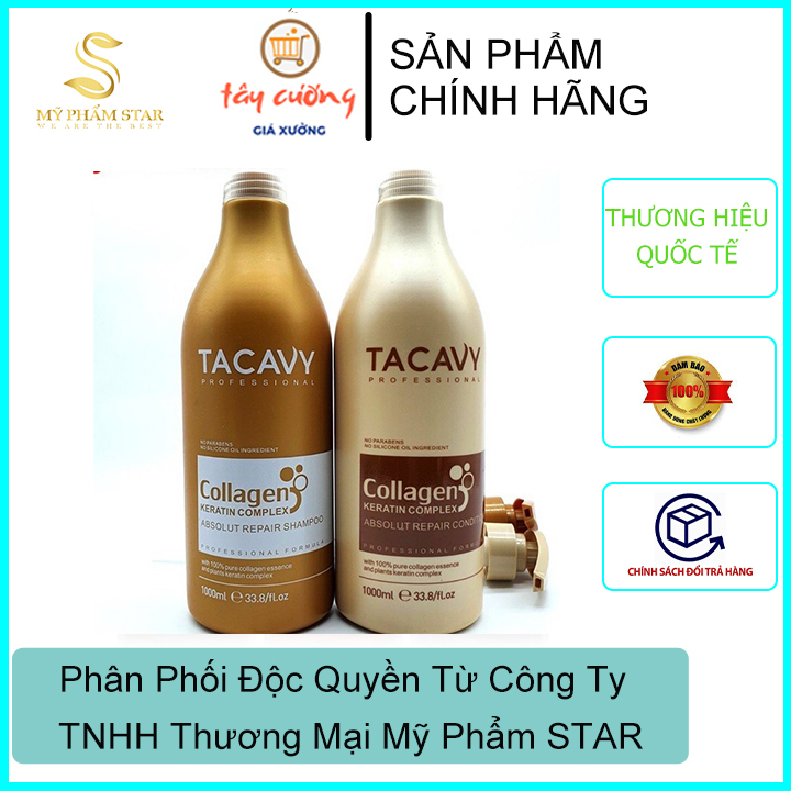Cặp dầu gội xả tacavy collagen 1000ML Cặp dầu gội xả Tacavy Collagen 1000ML