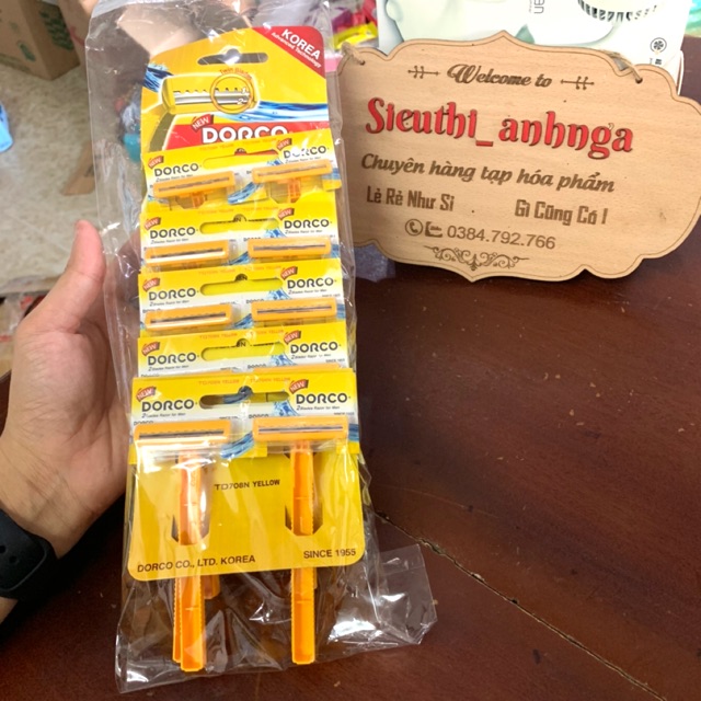 Dao cao râu du lịch lưỡi kép Dorco