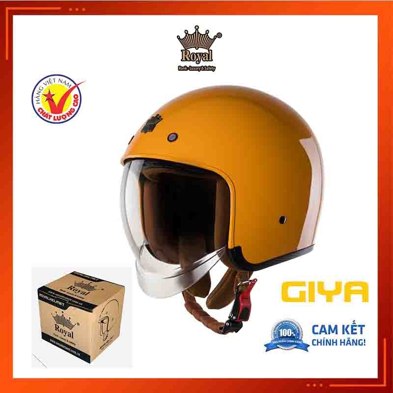 binh giu nhiet lock and lock┋♕♣  Nón bảo hiểm 3/4 kính âm M139 vàng trơn