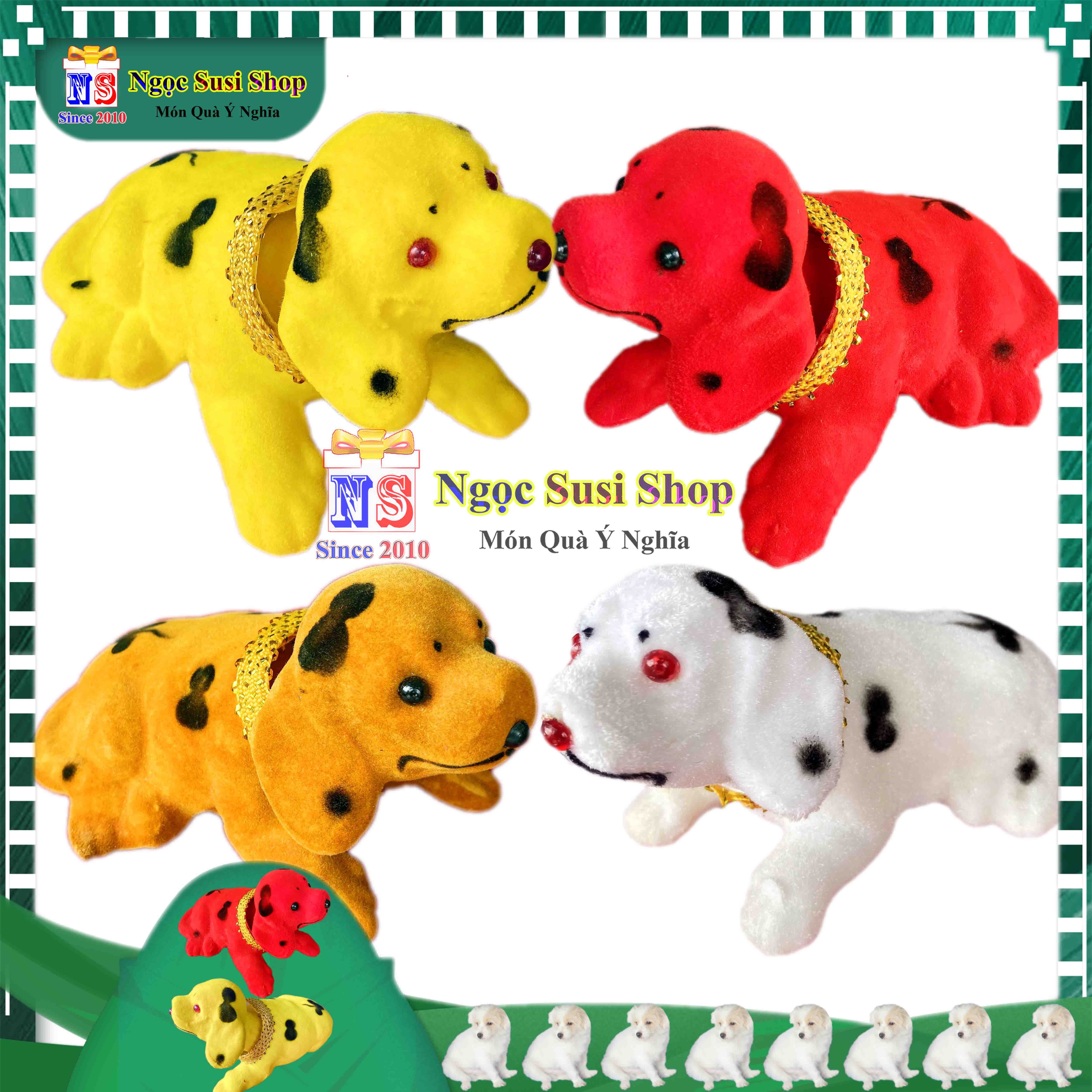 CHÓ ĐÓM LẮC LƯ ĐẦU ĐỂ TAPLO Ô TÔ XE HƠI SIZE LỚN 17CM - CON CHÓ LẮC ĐẦU ĐỂ TRANG TRÍ TAPLO XE HƠI