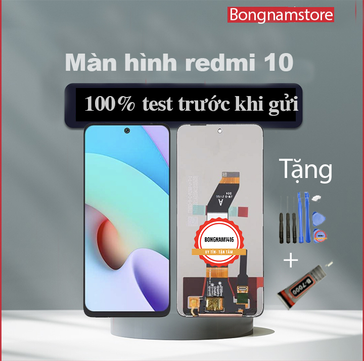 Màn hình redmi 10-4g / redmi 10 prime tặng kèm bộ sửa 8 trong 1 và keo dán màn