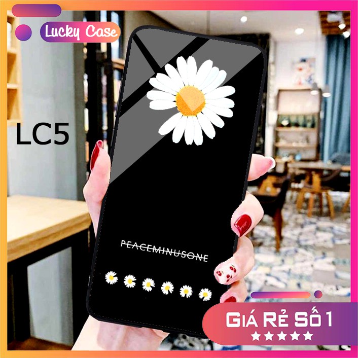 Ốp lưng kính cường lực cao cấp hoa cúc mẫu mới nhất iphone 6 6PLUS 7 8 7PLUS 8PLUS X XR XSMAX 11 11PRO 11PROMAX