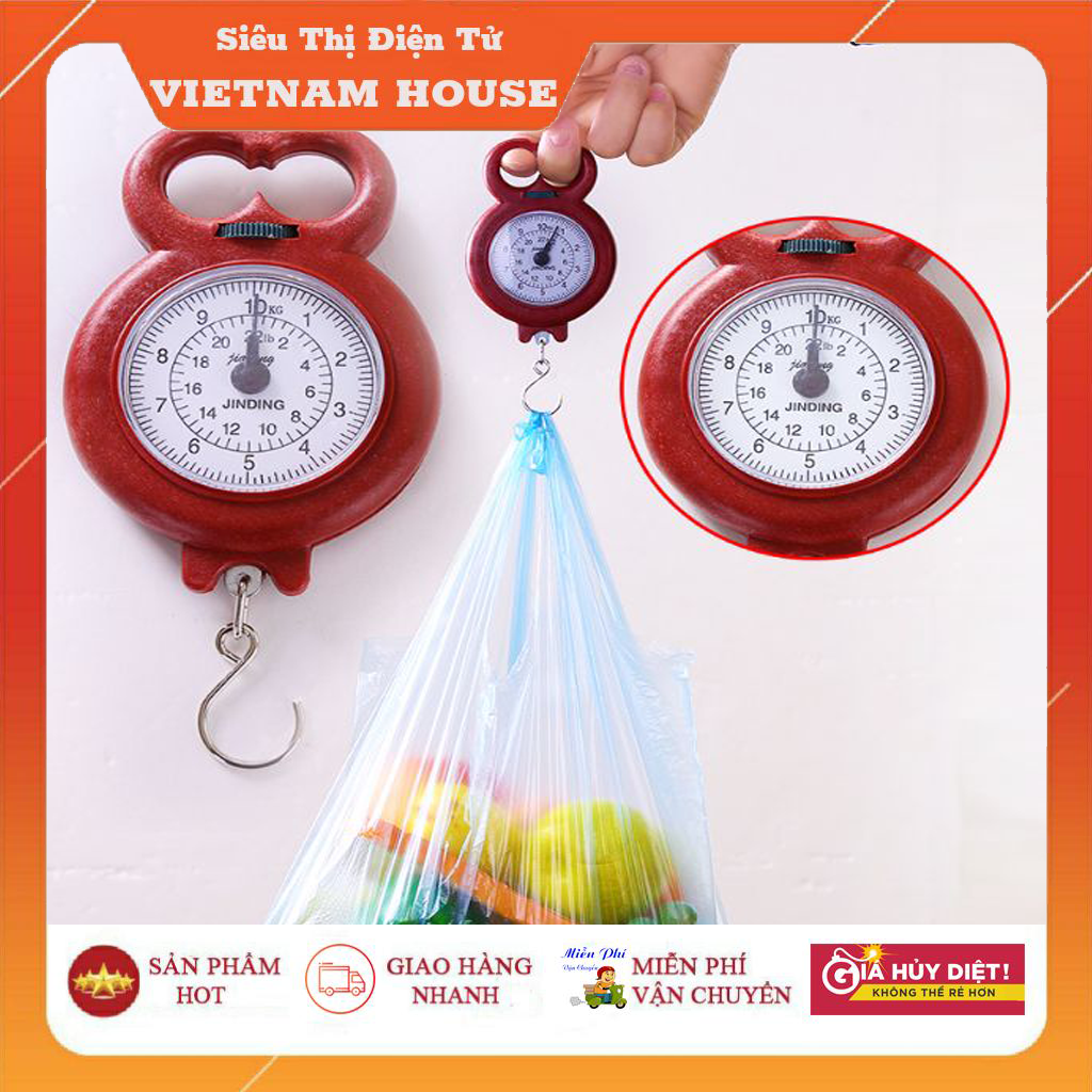 🔴đang sale - cân cầm tay mini 10kg nhỏ gọn - cân lò xo mini cầm tay.