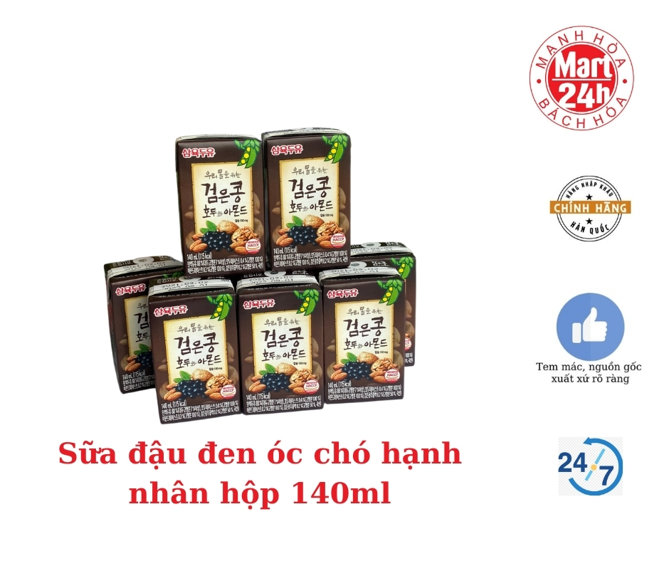 Sữa đậu đen, óc chó, hạnh nhân 140ml- Sữa nhập khẩu chính hãng từ Hàn Quốc