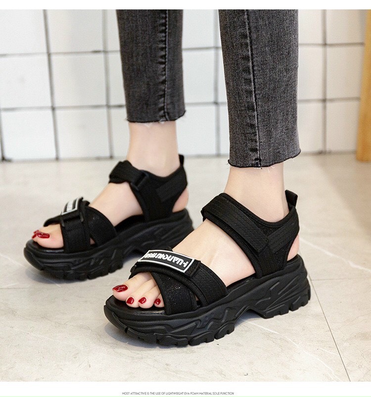 Dép sandal nữ quai hậu 1985 mềm nhẹ đế độn tôn dáng 2 màu