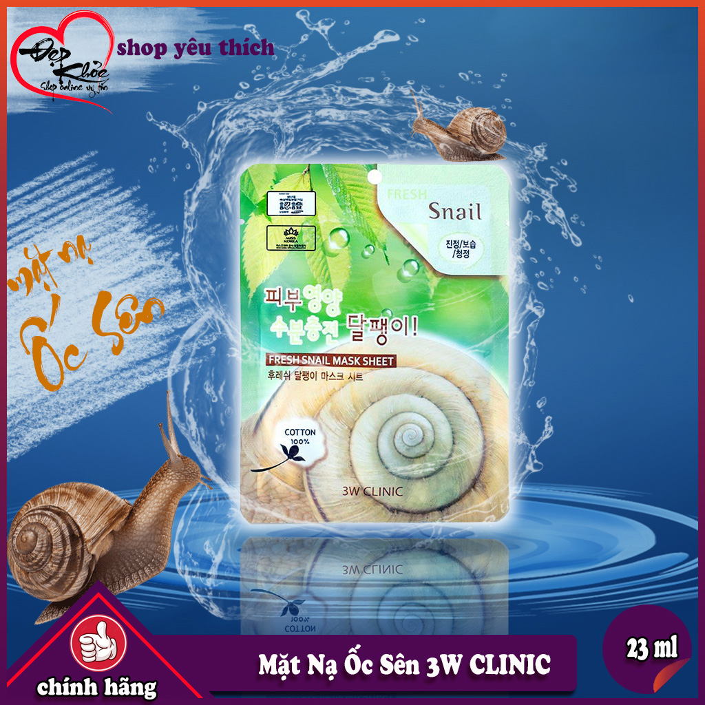 Mặt Nạ Ốc Sên 3W CLINIC Hàn Quốc ( Combo 10 Miếng )