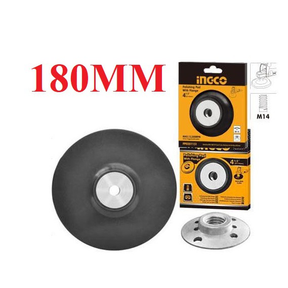 180mm đĩa cao su đánh bóng ingco app0201801
