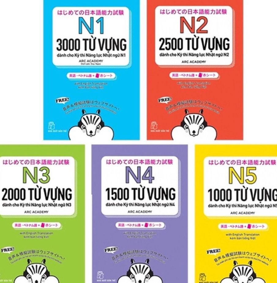 Từ vựng cần thiết cho kỳ thi năng lực nhật ngữ n5, n4, n3, n2, n1