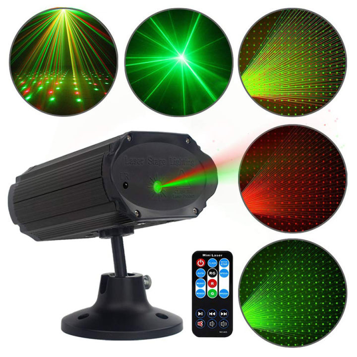 Đèn laser 7 màu vũ trường nháy theo nhạc, xoay tự động 360 độ sinh động, cực nét trang trí sân khấu, quán cafe, phòng khách gia đình