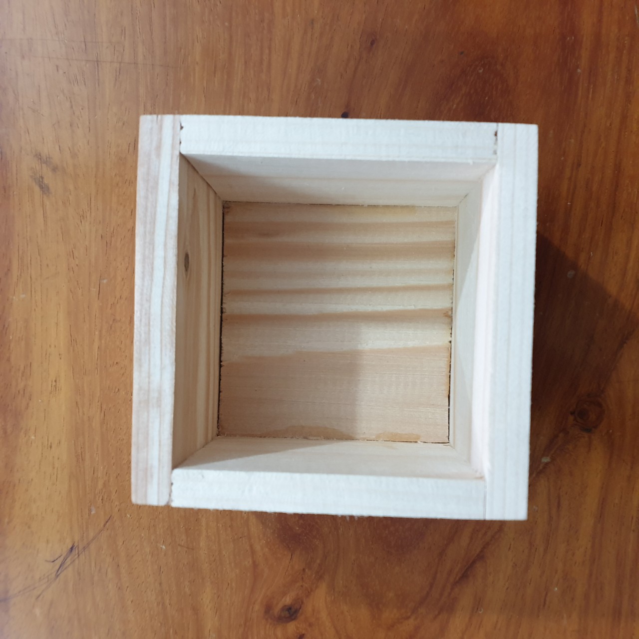 Combo 10 Hộp gỗ vuông trơn KT 10x10x8 cm (Dùng làm hoa gỗ Handmade, trồng cây tiểu cảnh, đựng bút,...)