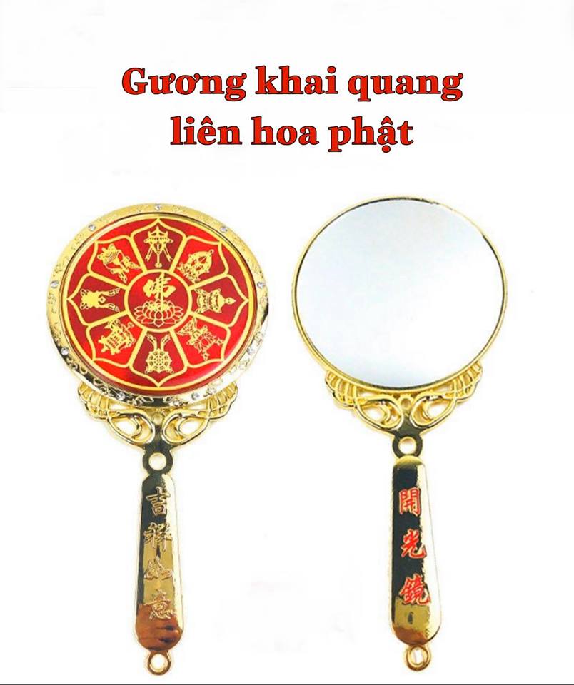 Gương khai quang liên hoa phật bằng đồng