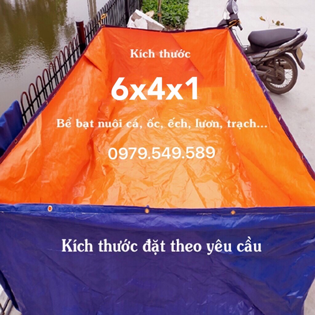 Bể bạt nuôi cá lươn trạch kích thước 6x4x1 (dài x rộng x cao)