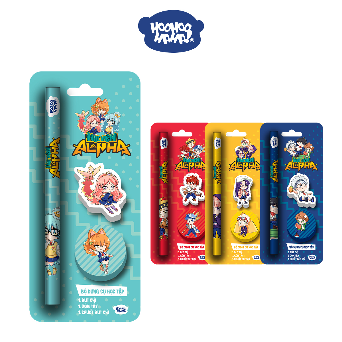 Bộ dụng cụ học tập 3 Trong 1 Học Viện Alpha - HOOHOO HAHA