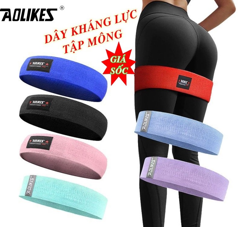 Dây đàn hồi kháng lực miniband tập mông Aolikes siêu bền