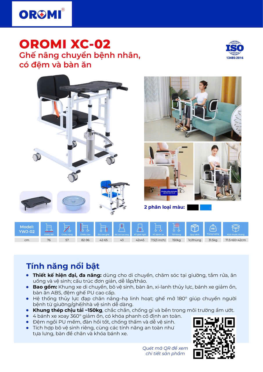 Xe lăn đa năng cao cấp có bàn ăn