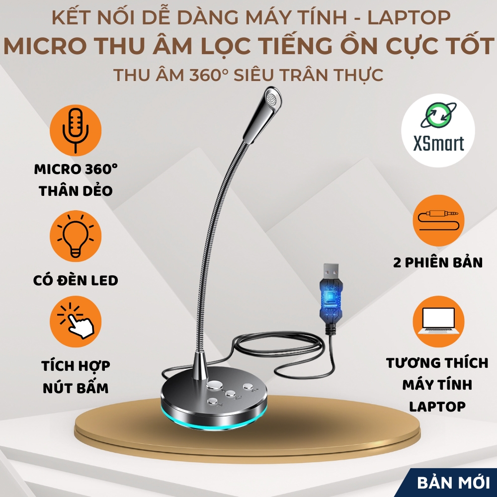 Micro máy tính, laptop, điện thoại w33 chuyên dụng dùng micro thuyết trình, học online, micro chơi game jack cắm usb 7.1