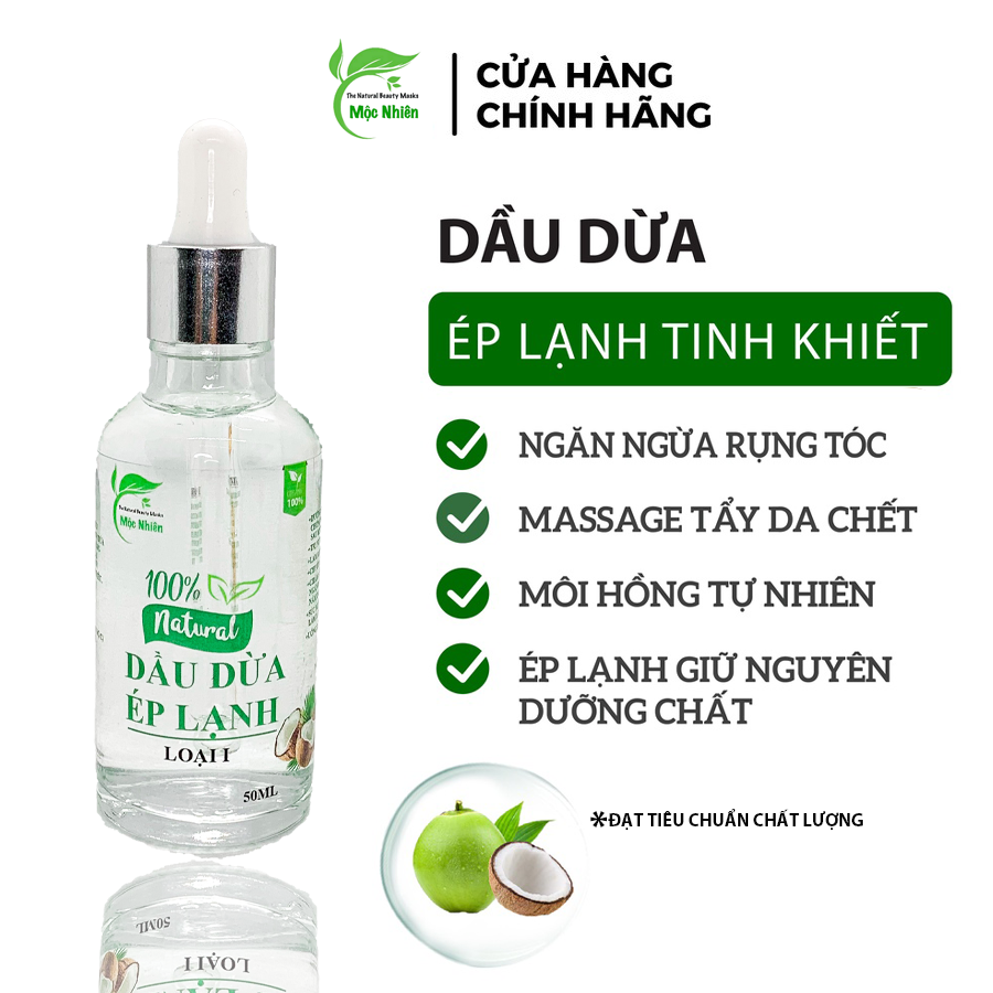 Dầu Dừa Nguyên Chất Ép Lạnh Tinh Khiết Dưỡng Da, Dưỡng Tóc, Dưỡng Môi