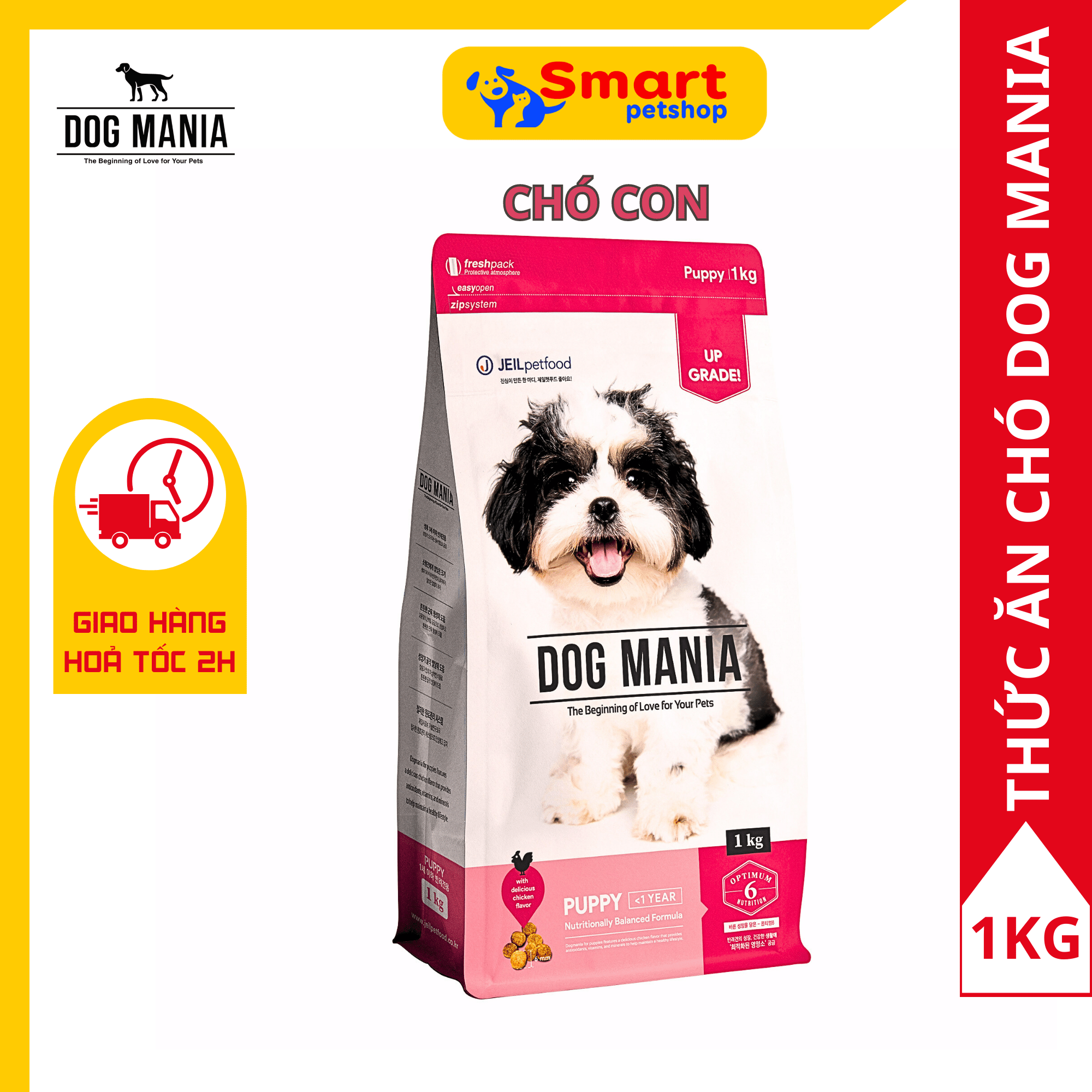 Thức ăn hạt cho chó nhỏ dog mania puppy