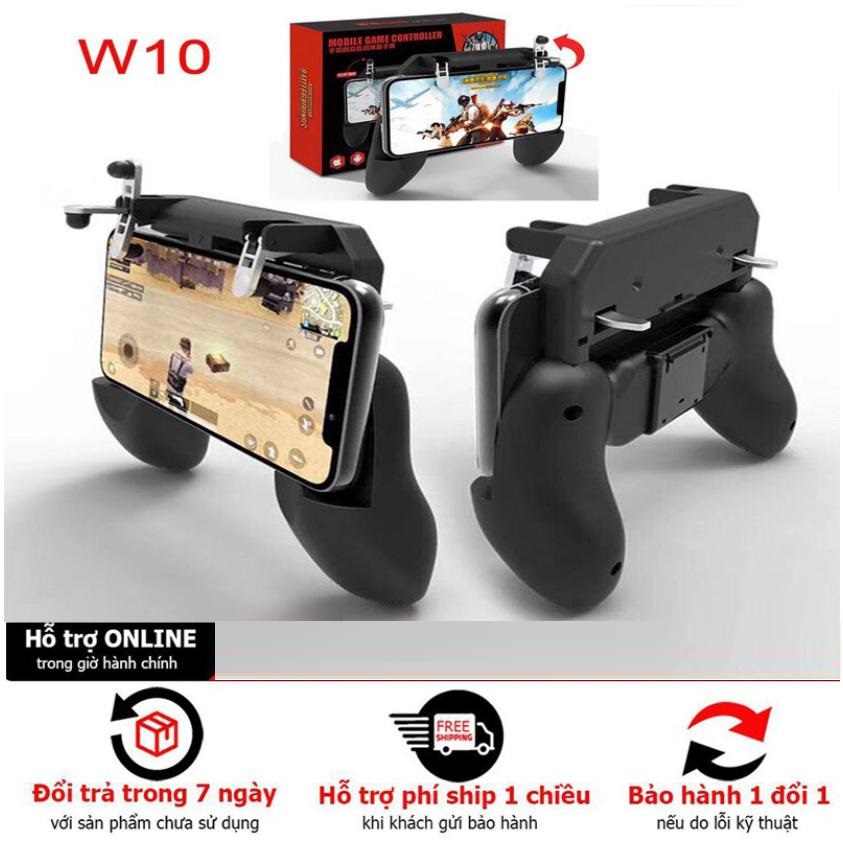 Tay Cầm Game Nút Chơi Game W10 Có Nút Bắn Cho Điện Thoại Pubg, Ros, Free Fire Tặng Nút Chơi Game Joystick
