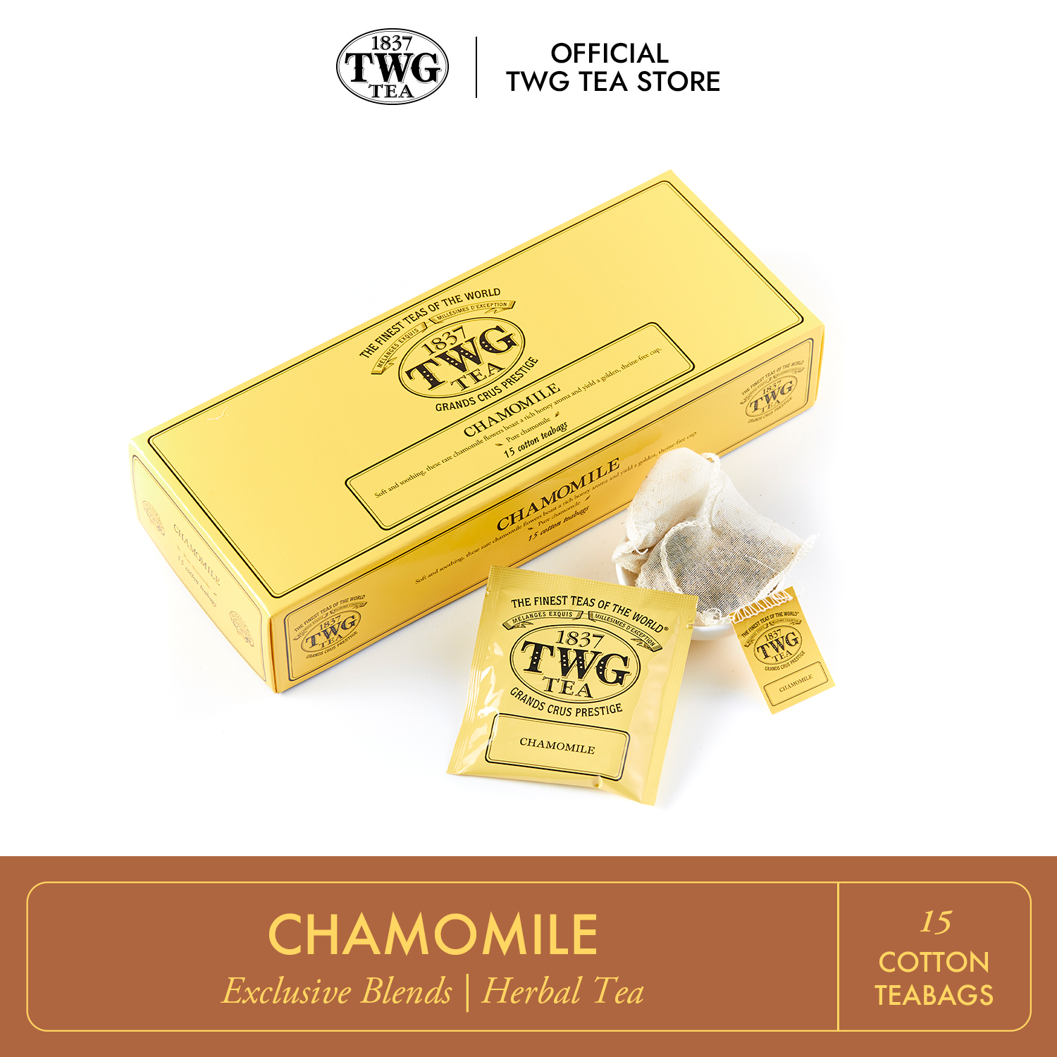 Trà TWG Tea - Chamomile Tea (2.5g x 15 túi lọc) | Trà Hoa Cúc | Trà Thảo Dược