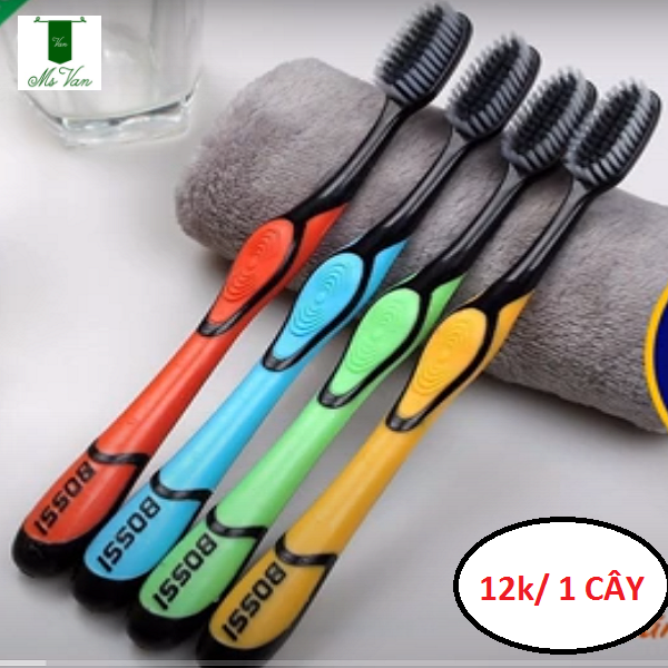 Bàn chải đánh răng than tre hoạt tính hàn quốc bossi