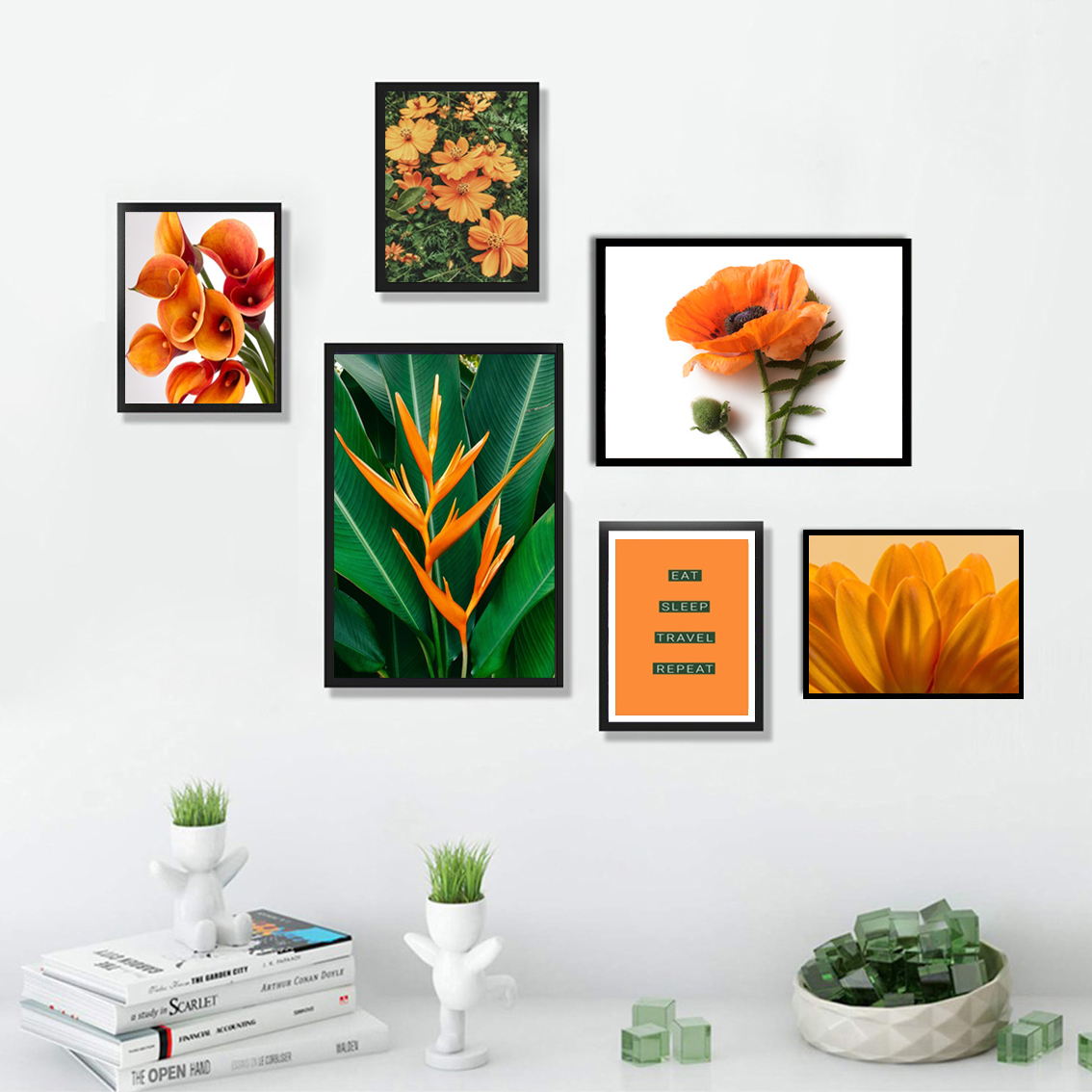 BỘ 6 TRANH TREO TƯỜNG SCADINAVIAN ĐÃ CÓ KHUNG (SET13)