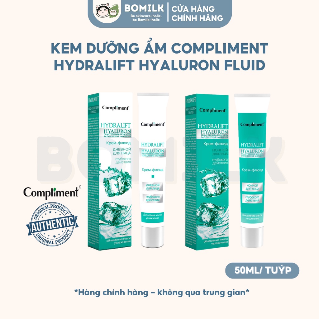 Kem dưỡng Compliment fluid Hydralift Hyaluron ban ngày ban đêm