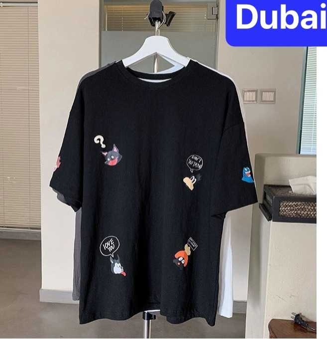 ÁO THUN NAM NỮ STICKER LOGO PATCH NHẬT BẢN CỰC HOT PHOM FORM RỘNG TAY LỠ HOT TREND MẠNH MẼ SÀNH ĐIỆU VẢI DÀY MỊN 2023 - DUBAI FASHION