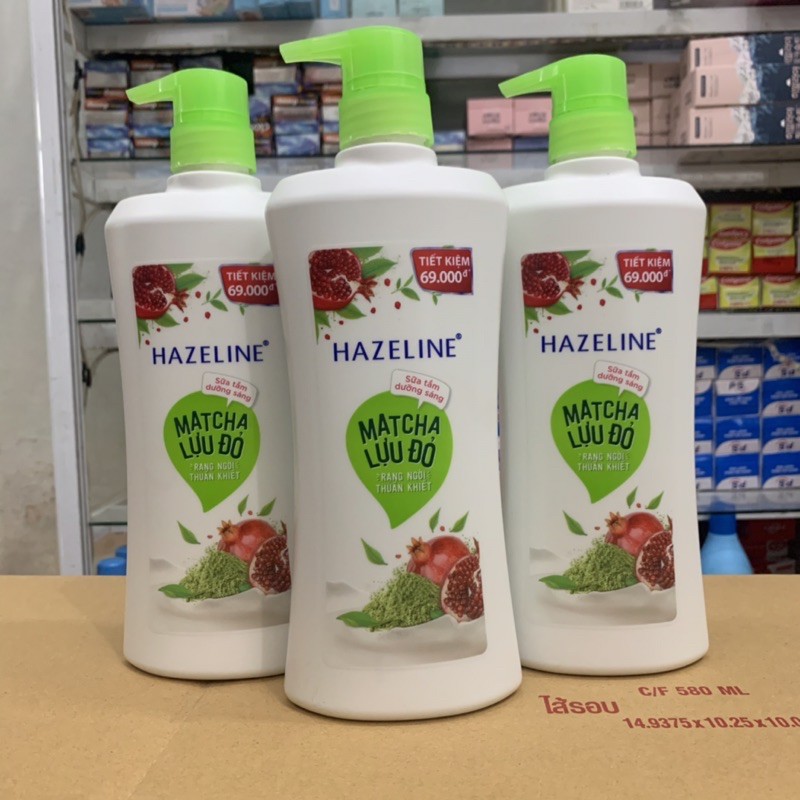 Sữa tắm hazeline matcha lựu đỏ 670g