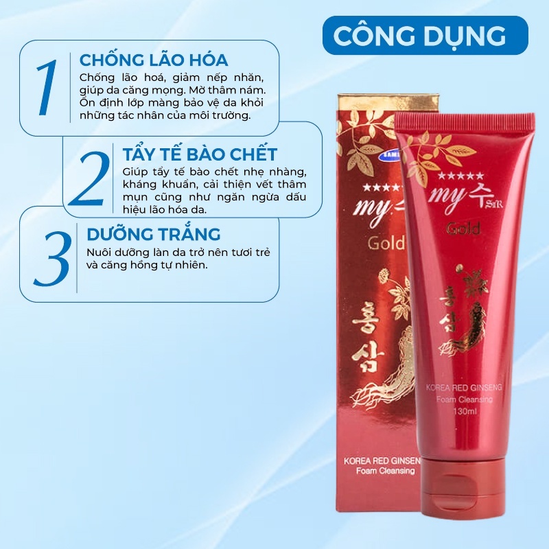 Sữa rửa mặt sâm hàn quốc chính hãng