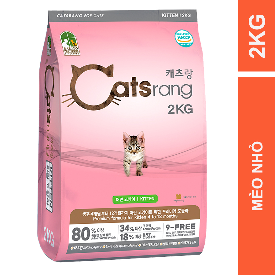 [ HỎA TỐC ] [2KG] Catsrang - Thức ăn hạt cho mèo nhỏ Catsrang Kitten