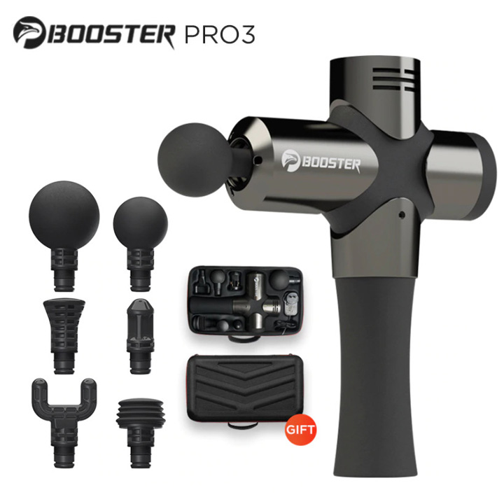 Booster PRO 3 - Súng massage Booster Pro 3 cầm tay giảm đau cơ căng cơ chính hãng - 126W 6 đầu 4 cấp độ tùy chỉnh Máy Mát Xa Toàn Thân, Súng Massage cầm tay, Mát Xa Chuyên Sâu, Massage Gun, Máy Massage Tạo Cơ Bắp - BẢO HÀNH 12 THÁNG