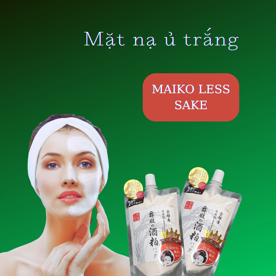 Xả kho - Comboo 2 gói Mặt nạ ủ trắng Maiko chiết xuất bã rượu Sake