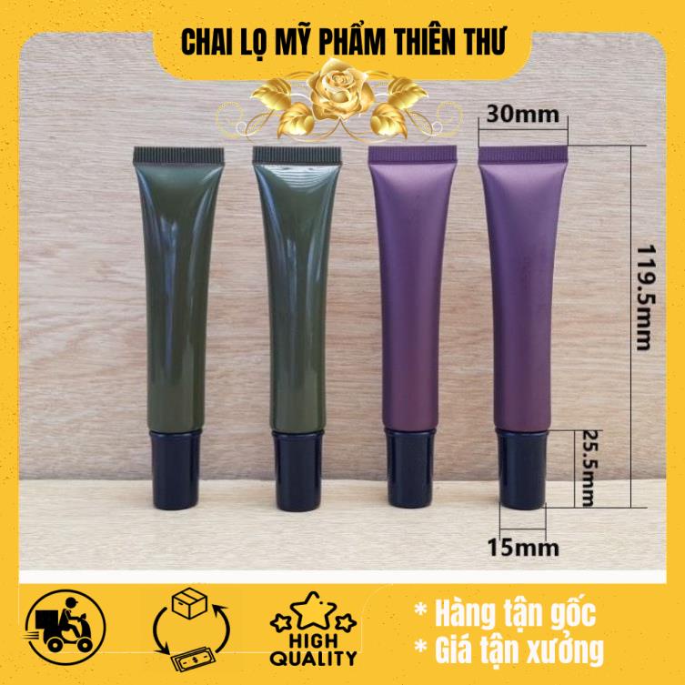 Tuýp nhựa chiết mỹ phẩm 20ml Nâu/Rêu chiết mỹ phẩm, đựng gel