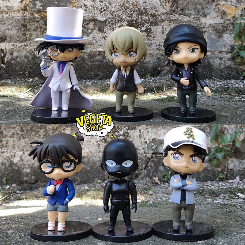 Mô hình Conan - Cao 12cm - Trọn bộ 6 mô hình nhân vật Conan - Conan Kaito Kid Gin Amuro Shuichi Akai