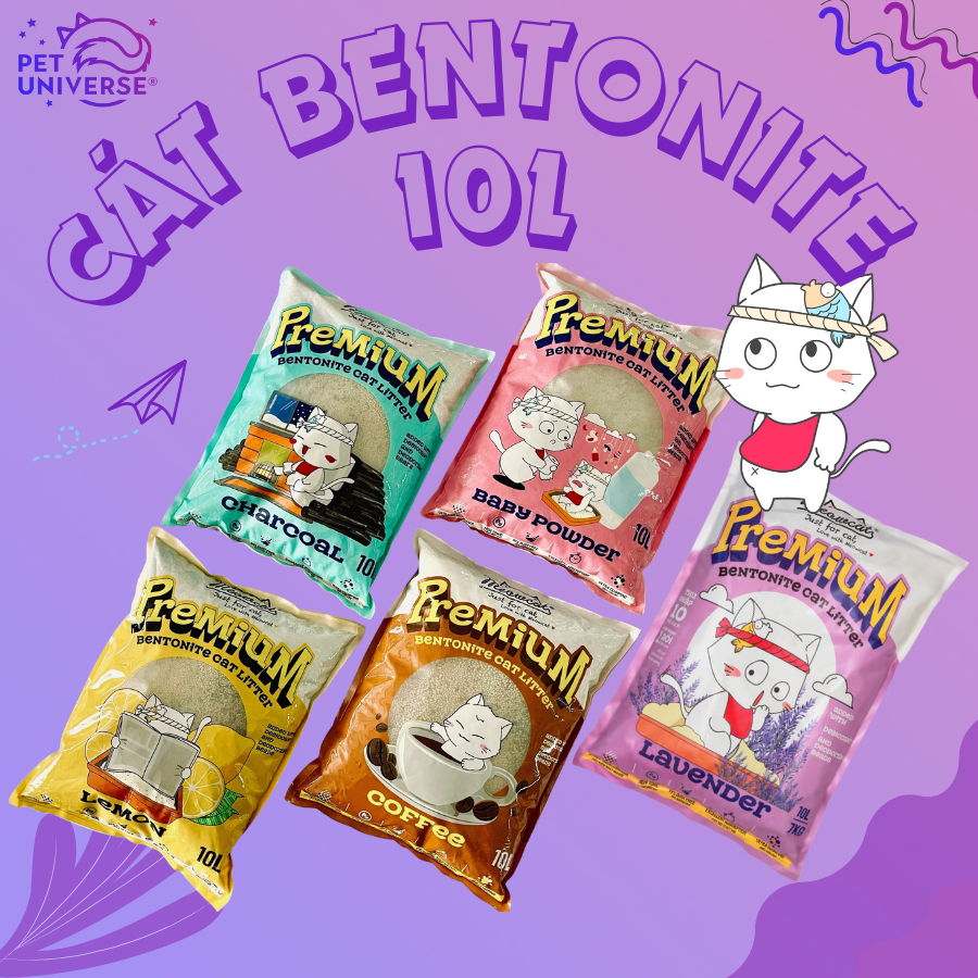 Meowcat- Cát bentonite cho mèo 10L/ Bentonite cat litter 10L
