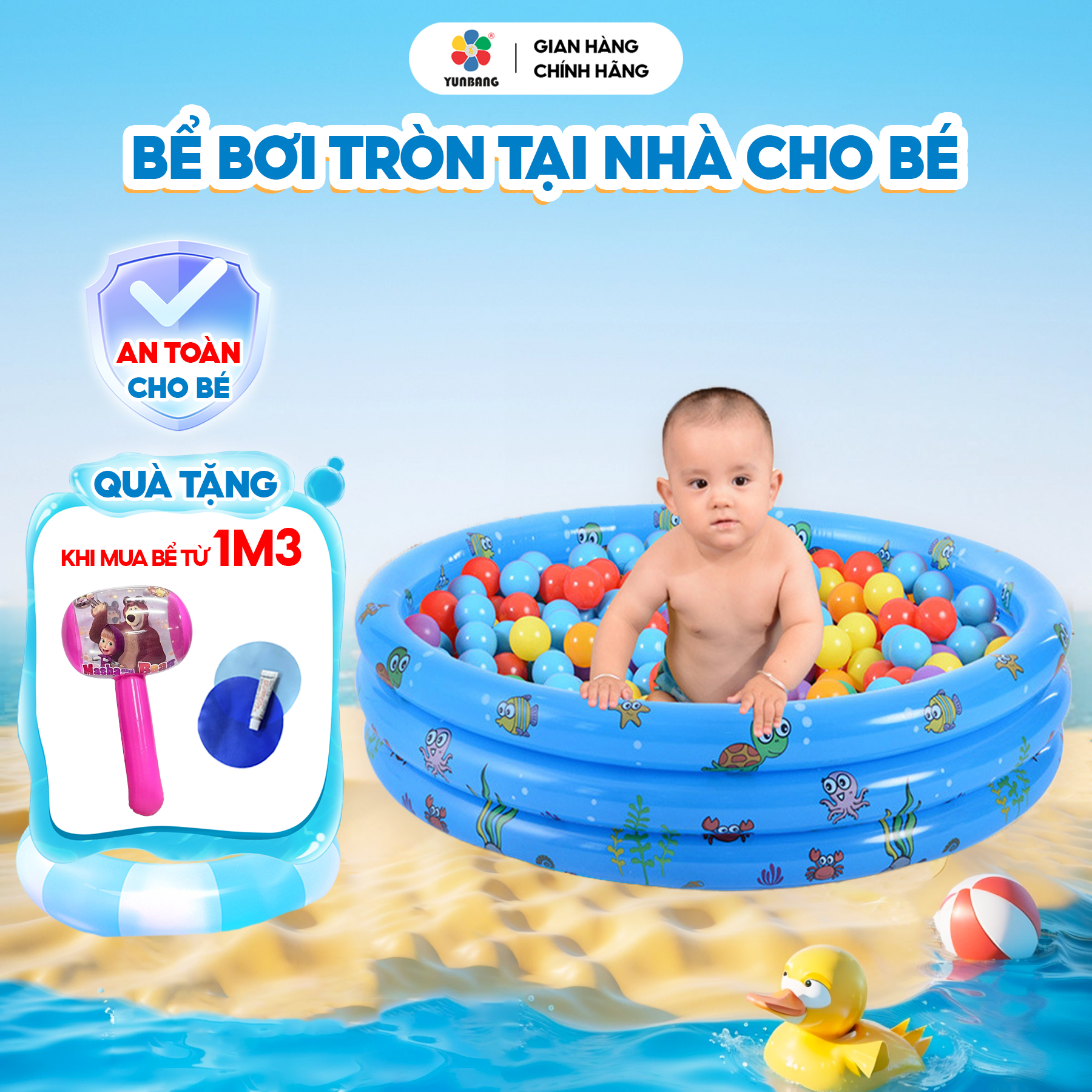  Bể bơi cho trẻ em hồ bơi cho bé phao bơi cho bé bể bơi cho bé chống trượt bóng hình tròn 3 tầng 