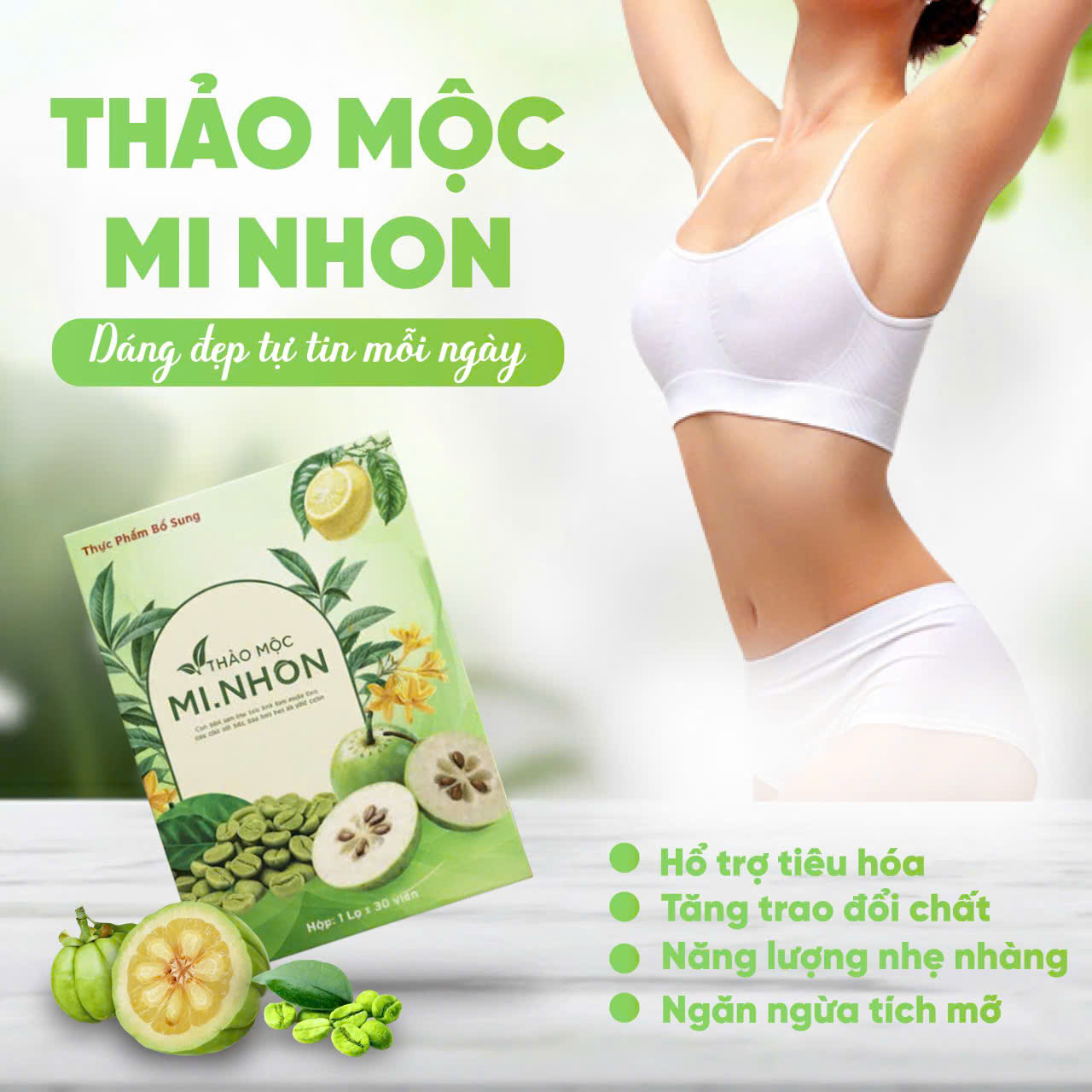   Chính Hãng  Giảm Cân Tiến Hạnh Hộp 30 viên LOẠI MƠI MI NHON 