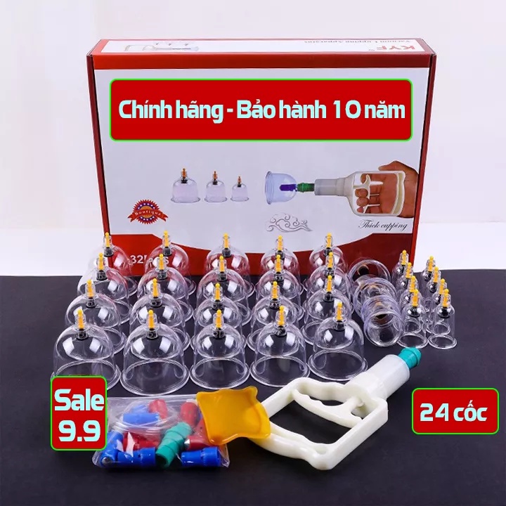  Bộ Giác Hơi 24 Ống Không Dùng Lửa Hút Chân Không – Chính Hãng KAW 
