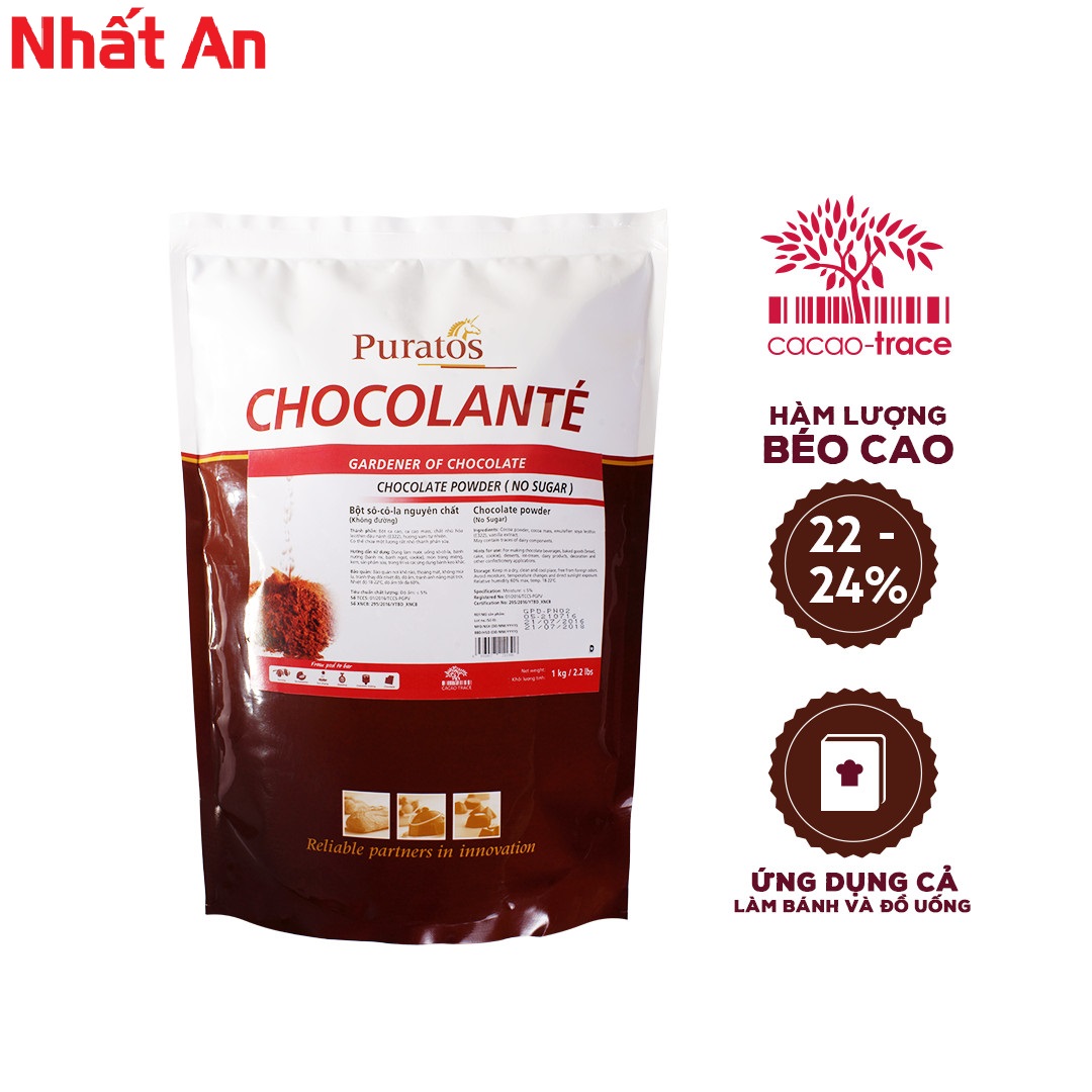 Bột socola Puratos / Chocolate Powder 1kg