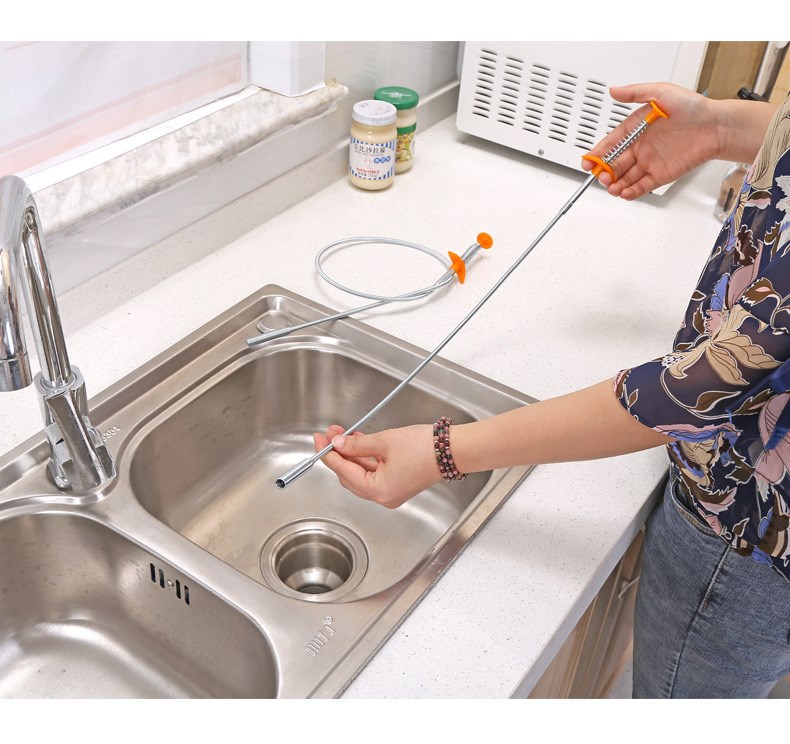 Dây thông tắc bồn cầu, cống, chậu rửa mặt rửa bát (dài 62cm), dụng cụ thông cống chuyên nghiệp