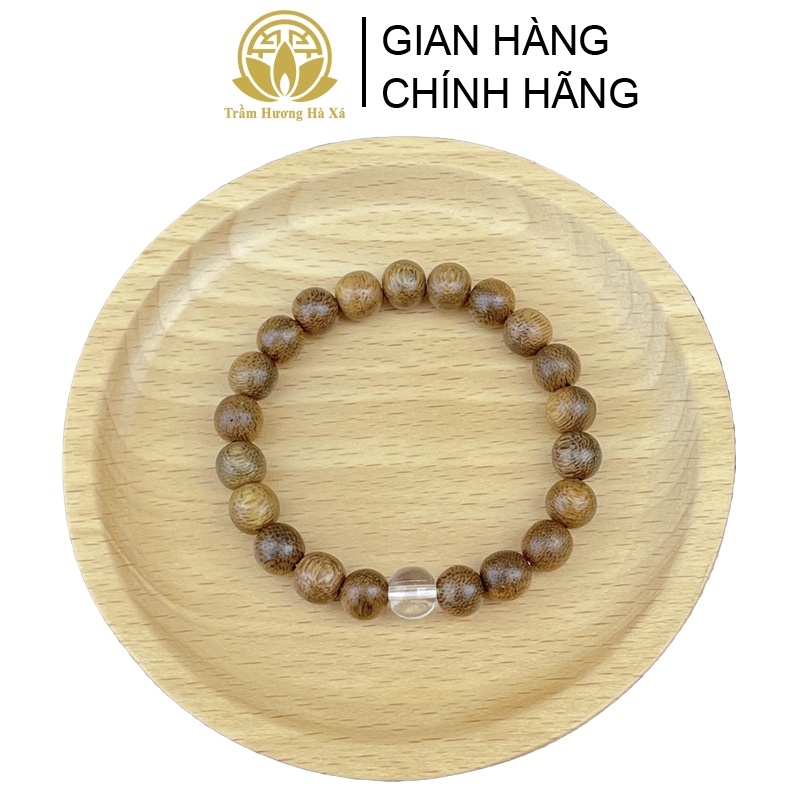 卍♙  [Mã BMLTA50 giảm 10  đơn 150K] Vòng tay nữ phong thủy Trầm Hương Hà Xá mix đá 8li may mắn bình an và tài lộc