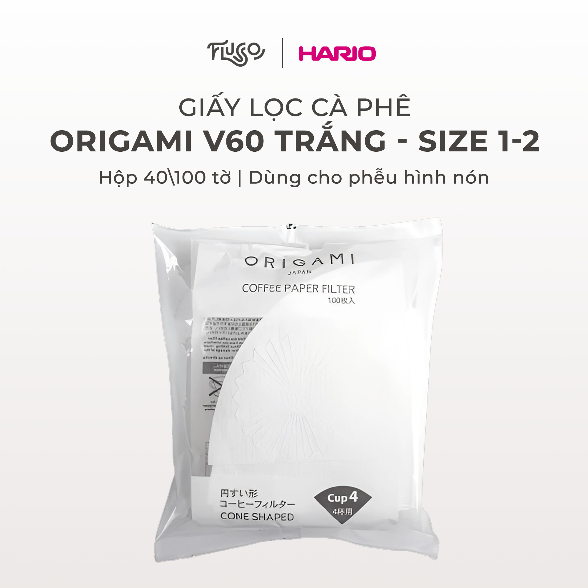 Giấy lọc cà phê origami - origami paper filter