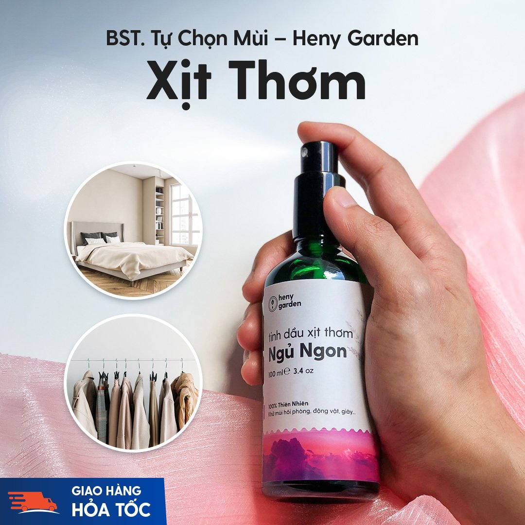 Xịt Thơm Đa Năng Chai Lớn HENY GARDEN Thơm Phòng, Quần Áo, Mền Gối (Room & Fabric Perfume)