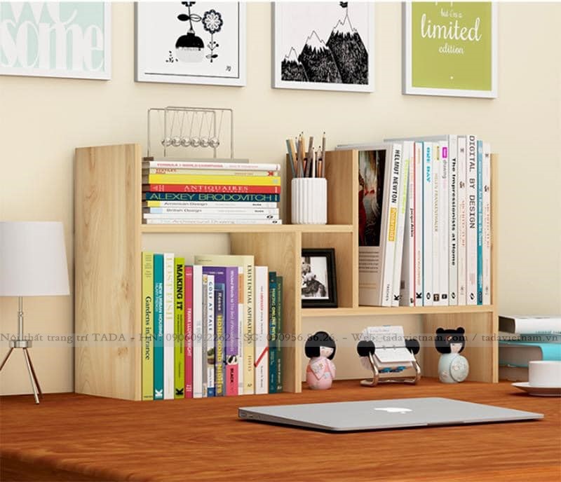 [HCM]KỆ SÁCH ĐỂ BÀN GỖ CAO CẤP