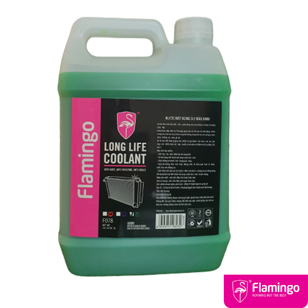 Nước làm mát động cơ màu xanh flamingo f078 5 lít
