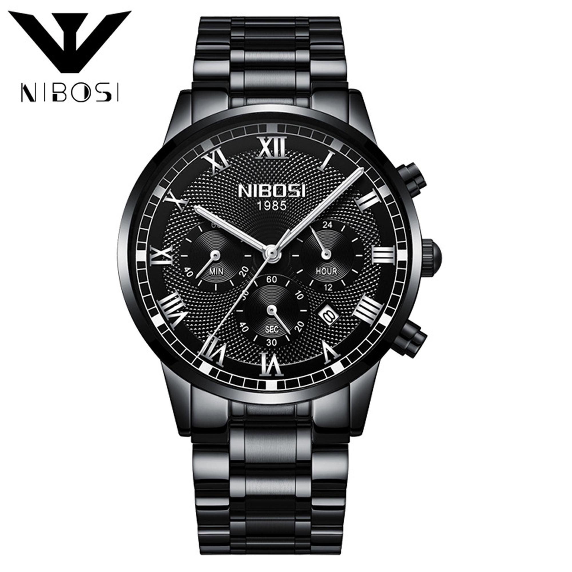 ĐỒNG HỒ NAM NIBOSI 2339 MẶT TRÒN DÂY THÉP